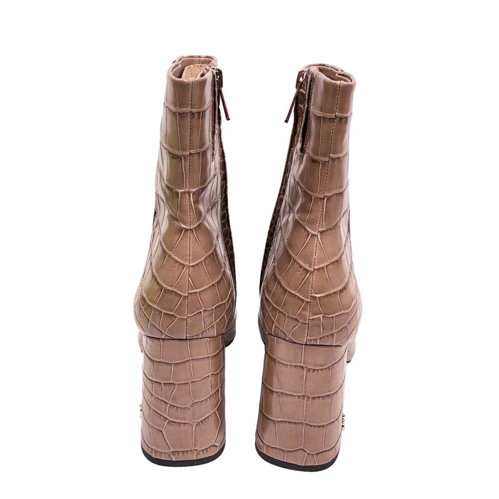 New Sam Edelman Codie Croc Square Toe Block Heel … - image 5